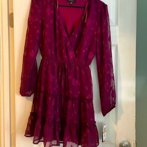 NWT city studio burgundy Dress size S
